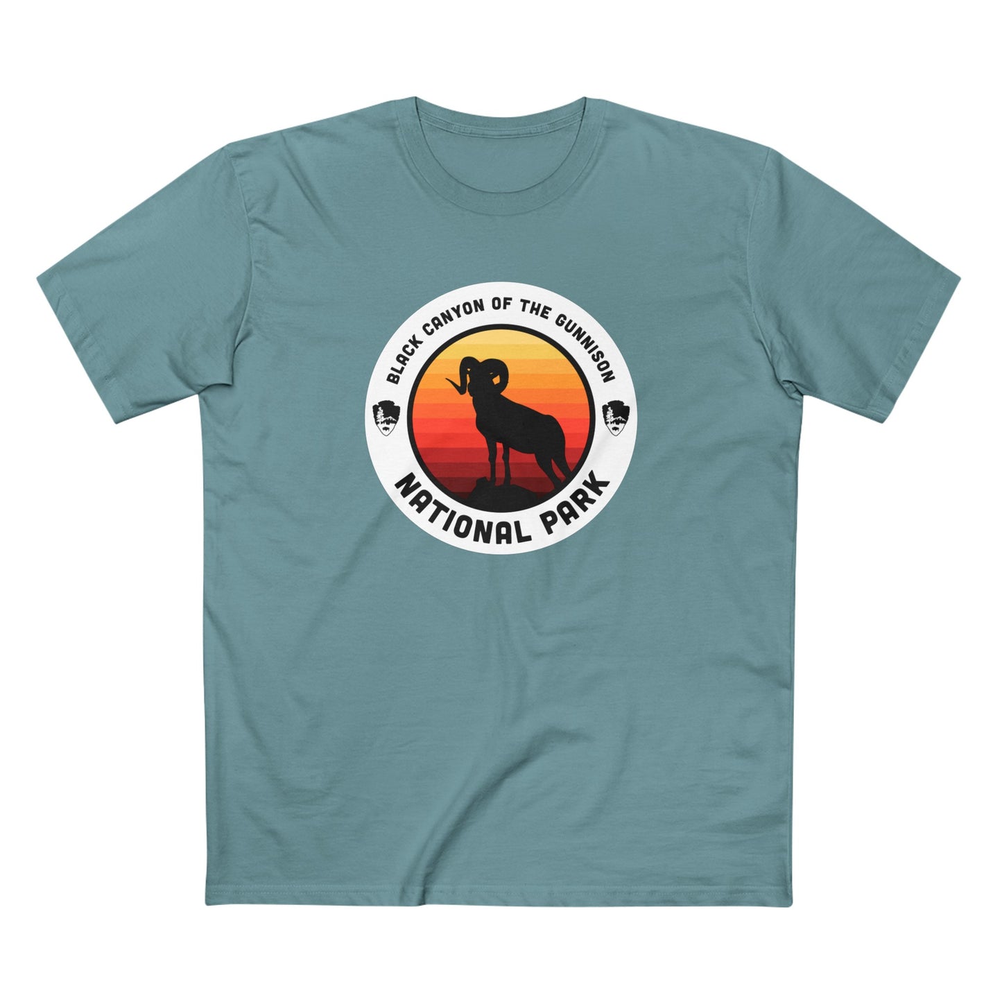 Black Canyon of the Gunnison National Park T-Shirt - Round Badge Design