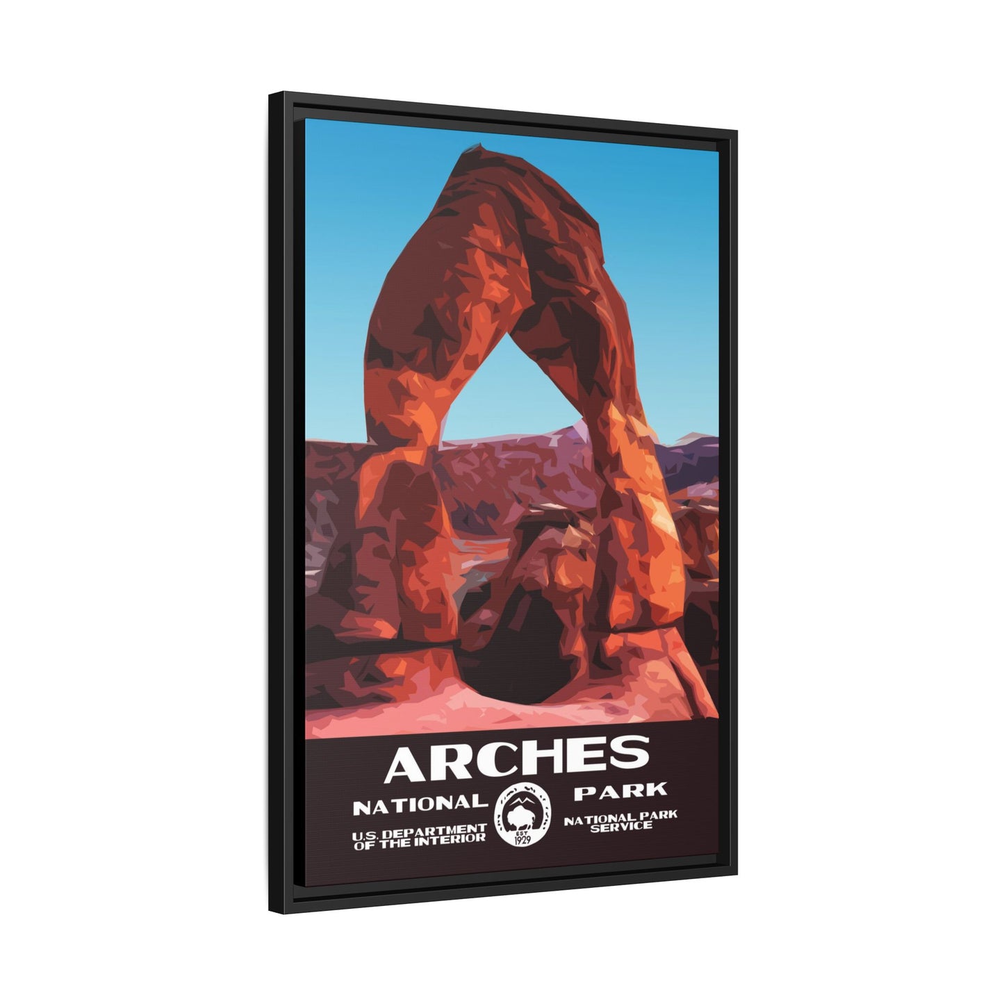 Arches National Park Framed Canvas - WPA Poster