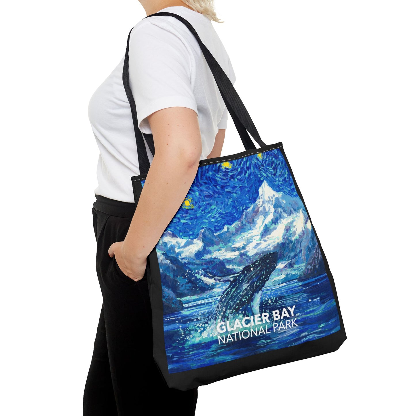 Glacier Bay National Park Tote Bag - The Starry Night Large