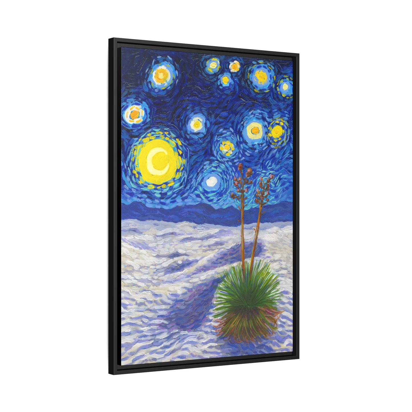 White Sands National Park Framed Canvas - The Starry Night