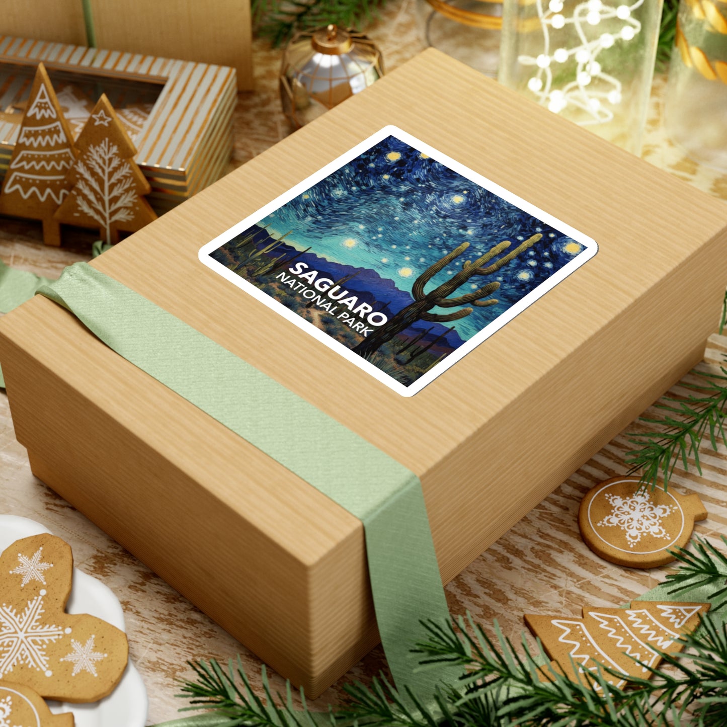 Saguaro National Park Sticker - The Starry Night