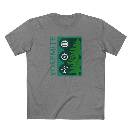 Yosemite National Park T-Shirt Tree Graphic in Athletic Heather