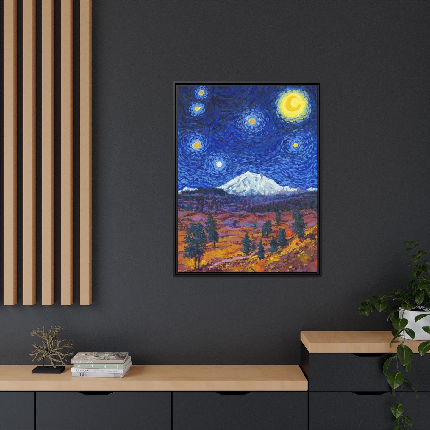Lassen Volcanic National Park Framed Canvas - The Starry Night