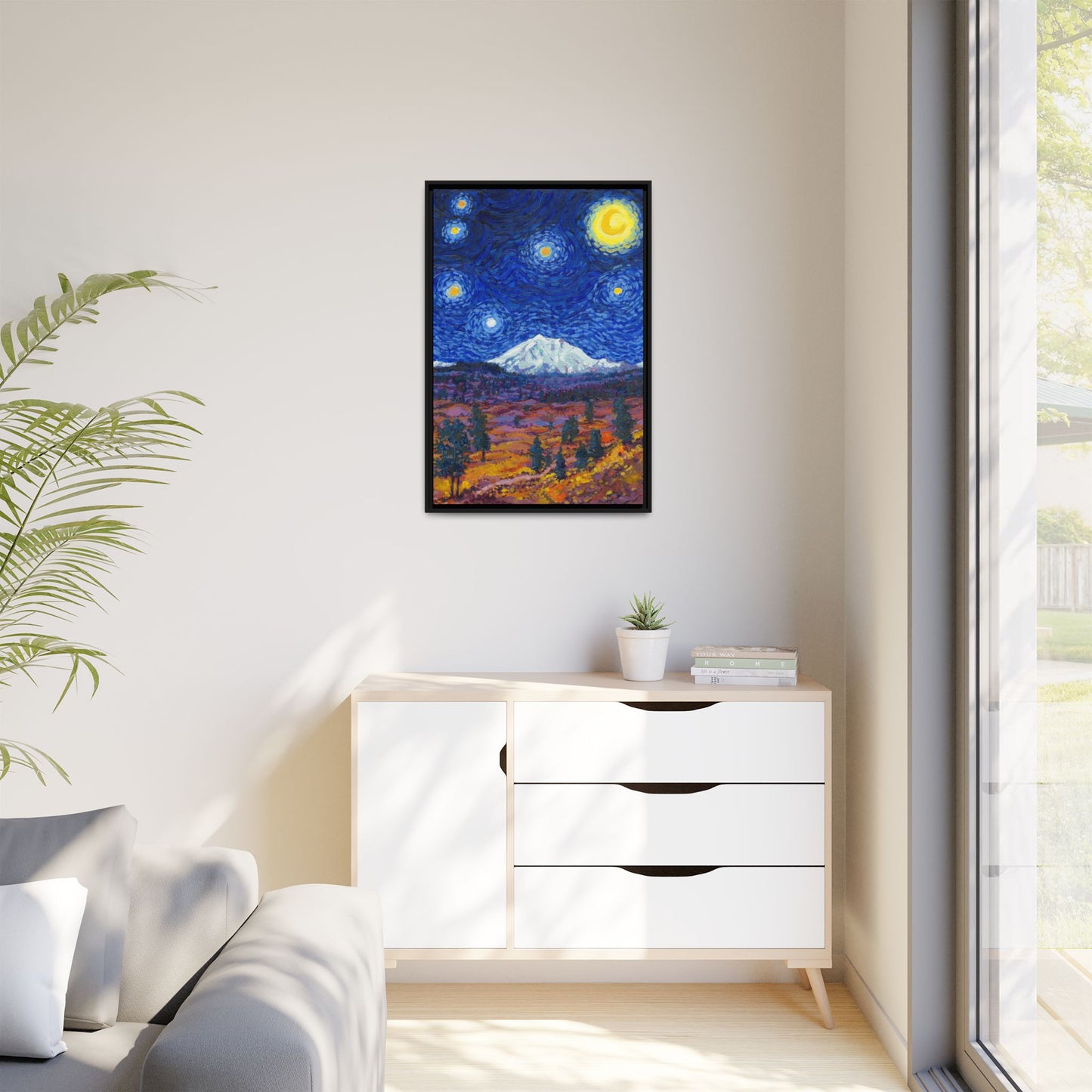 Lassen Volcanic National Park Framed Canvas - The Starry Night