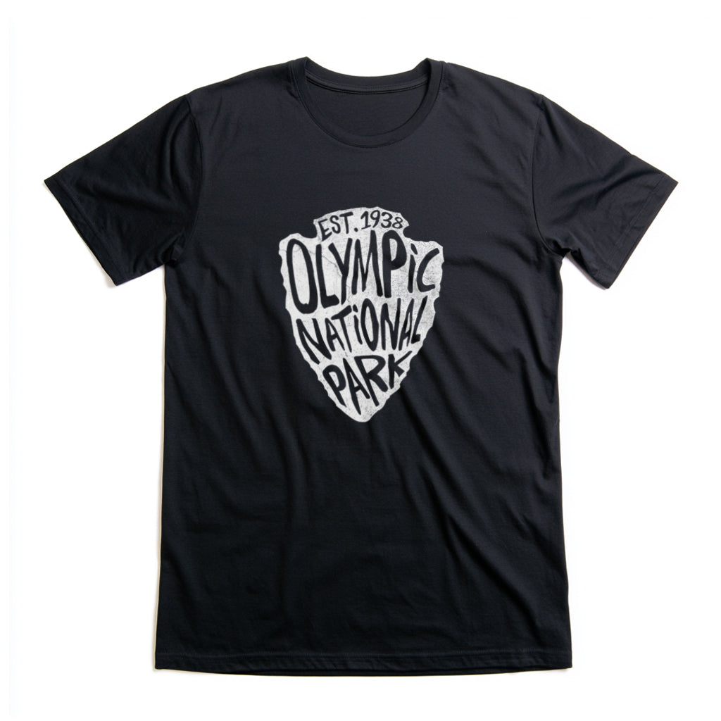 Olympic National Park T-Shirt - Arrow Head Design in Black