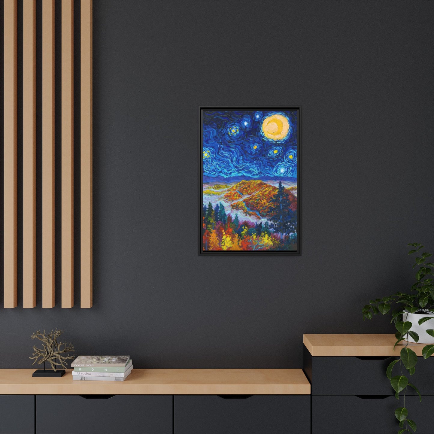 Great Smoky Mountains National Park Fall Colors Framed Canvas - The Starry Night