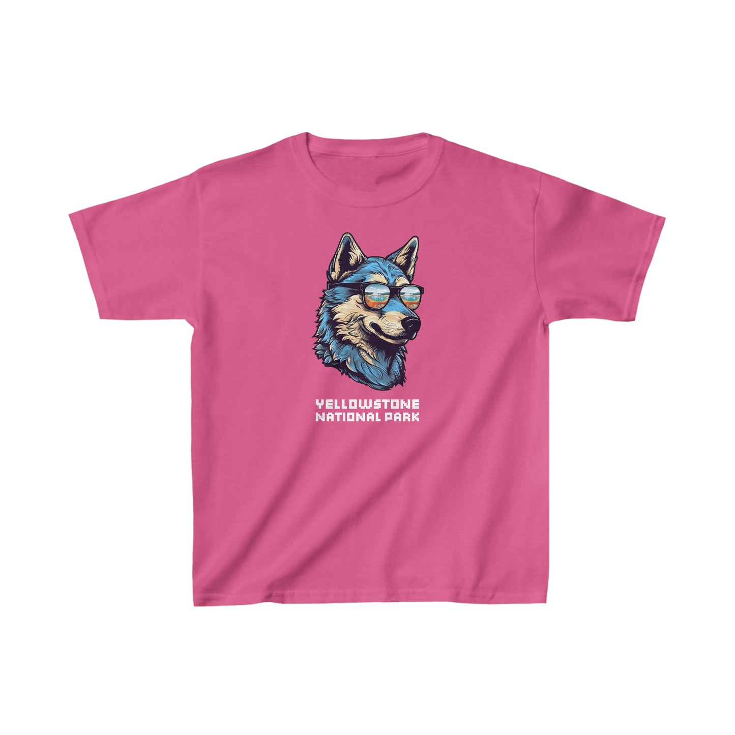 Yellowstone National Park Child T-Shirt - Cool Wolf
