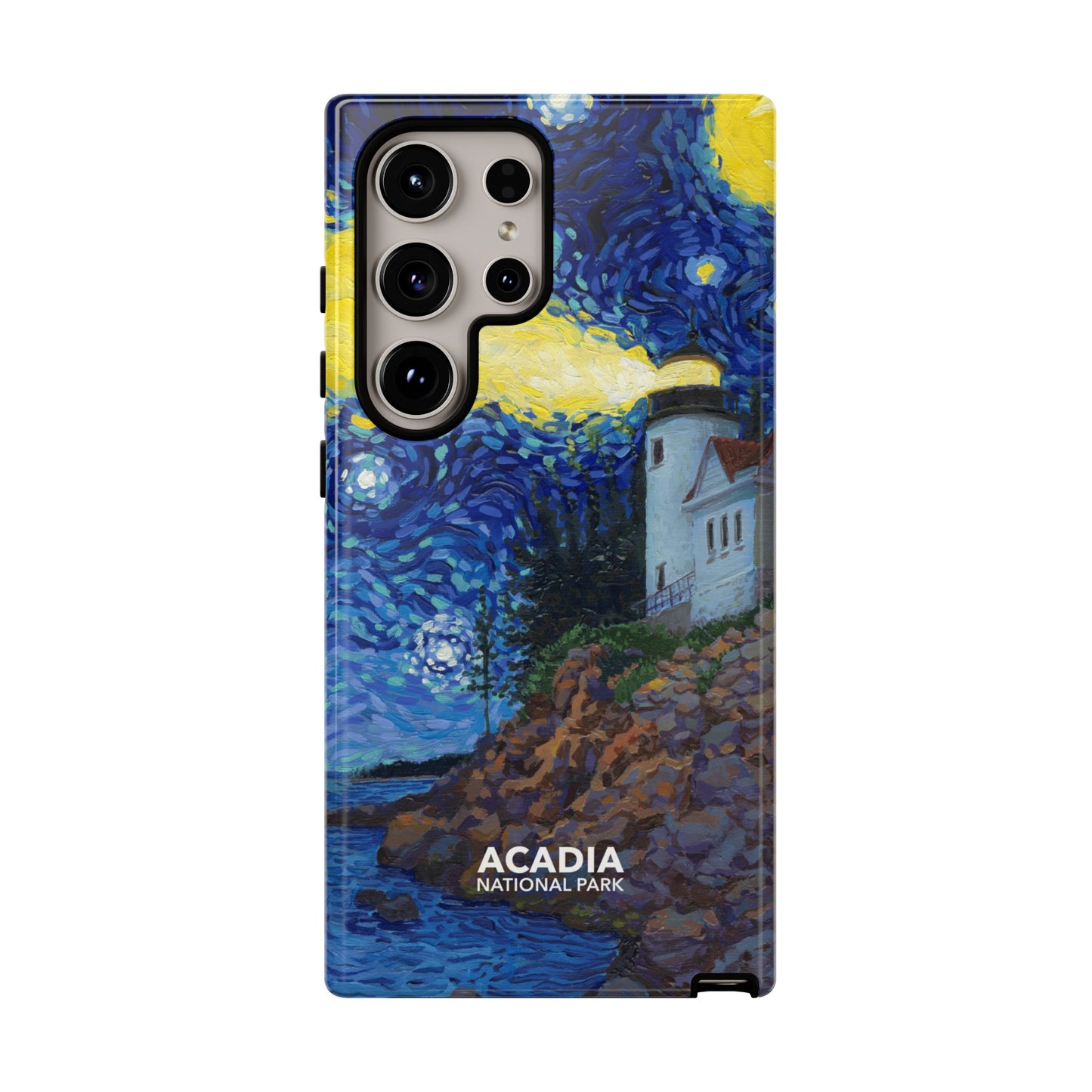 Acadia National Park Phone Case - Starry Night Lighthouse