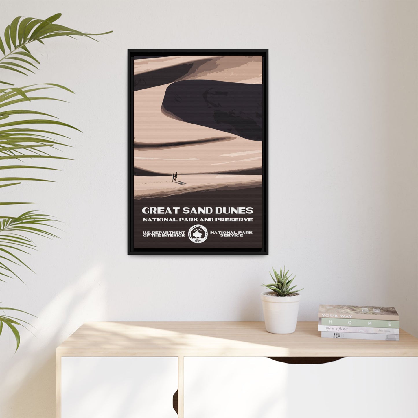 Great Sand Dunes National Park Framed Canvas - WPA Poster
