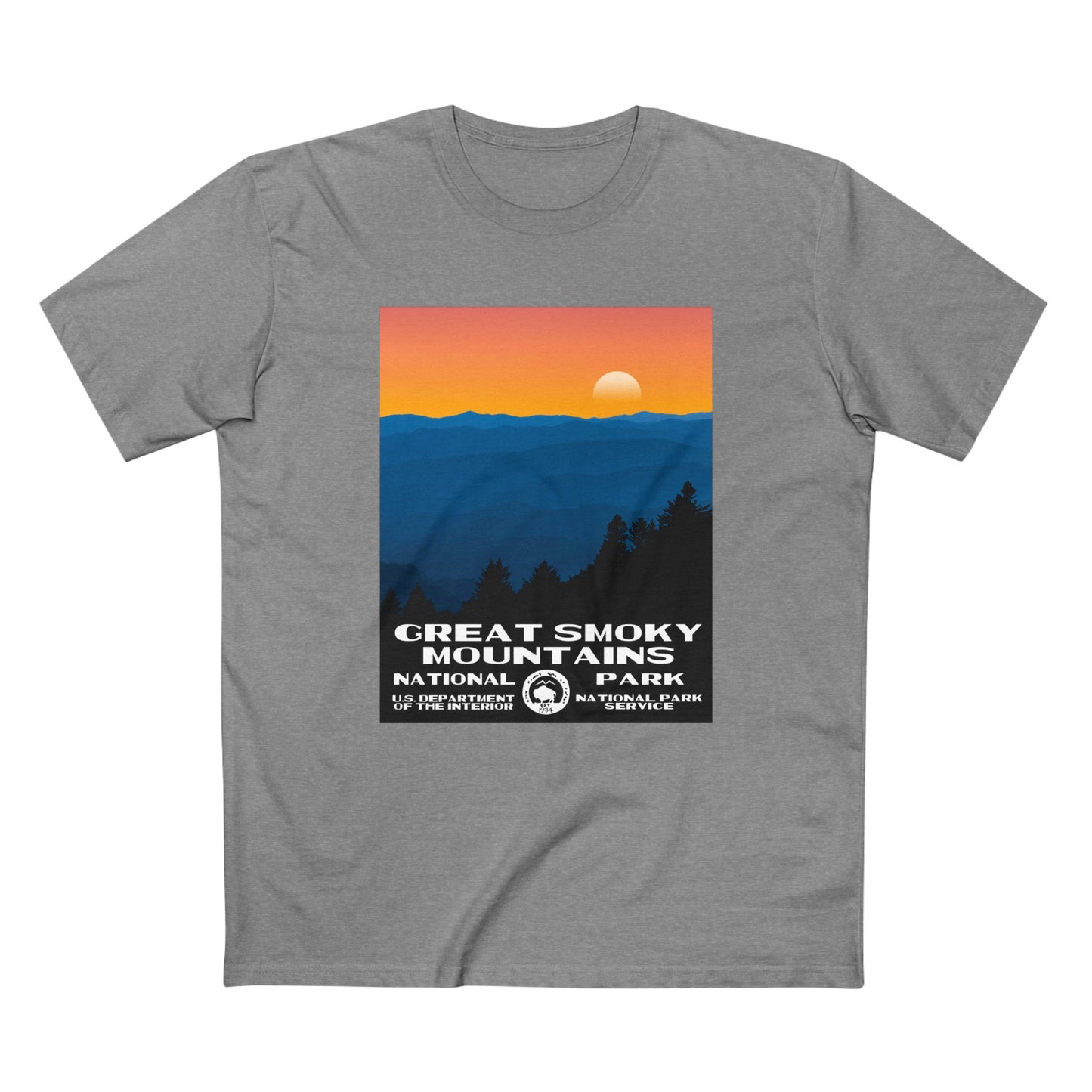 Great Smoky Mountains National Park T-Shirt - WPA Poster Design