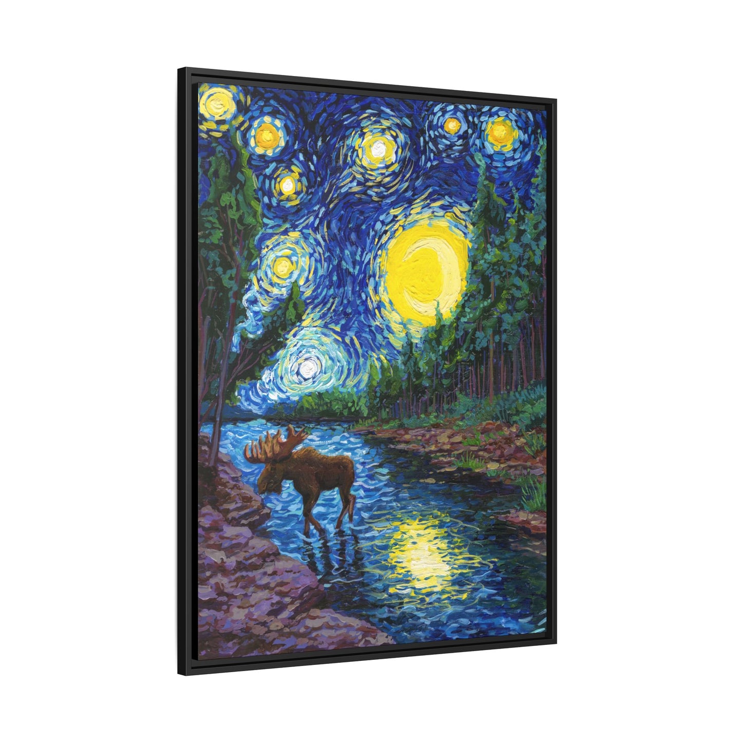Isle Royale National Park Framed Canvas - The Starry Night