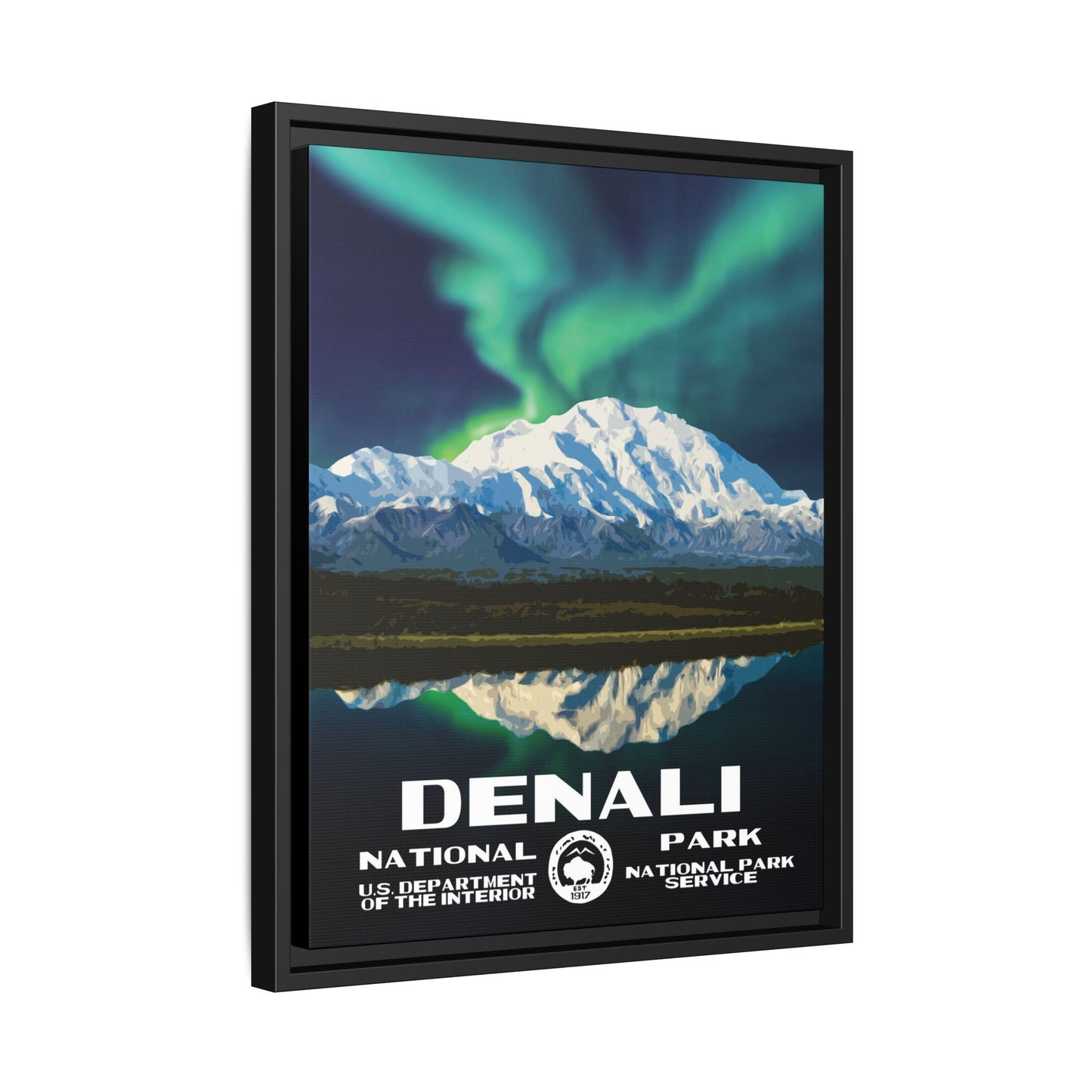 Denali National Park Framed Canvas - WPA Poster