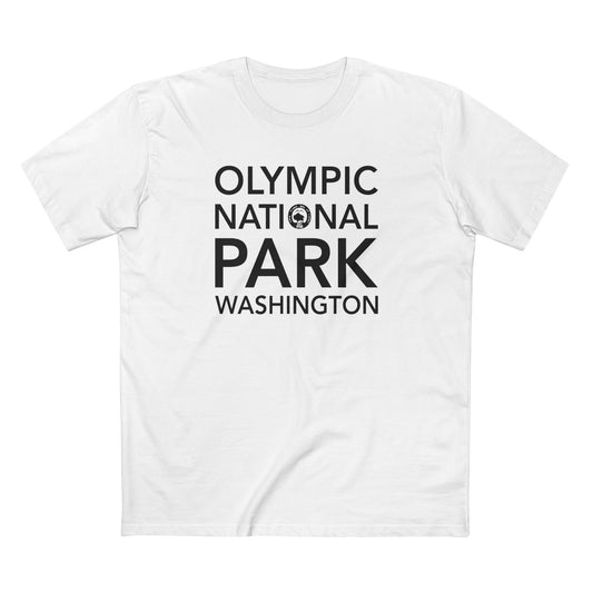 Olympic National Park T-Shirt Block Text in White