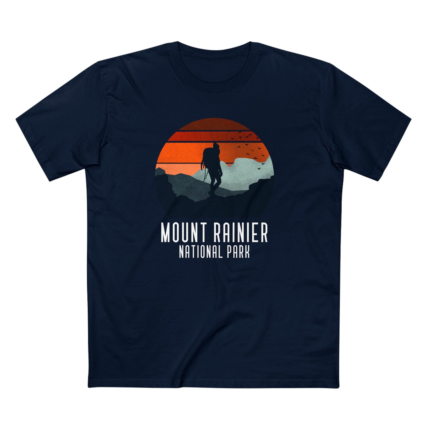 Mount Rainier National Park T-Shirt - Hiker Graphic