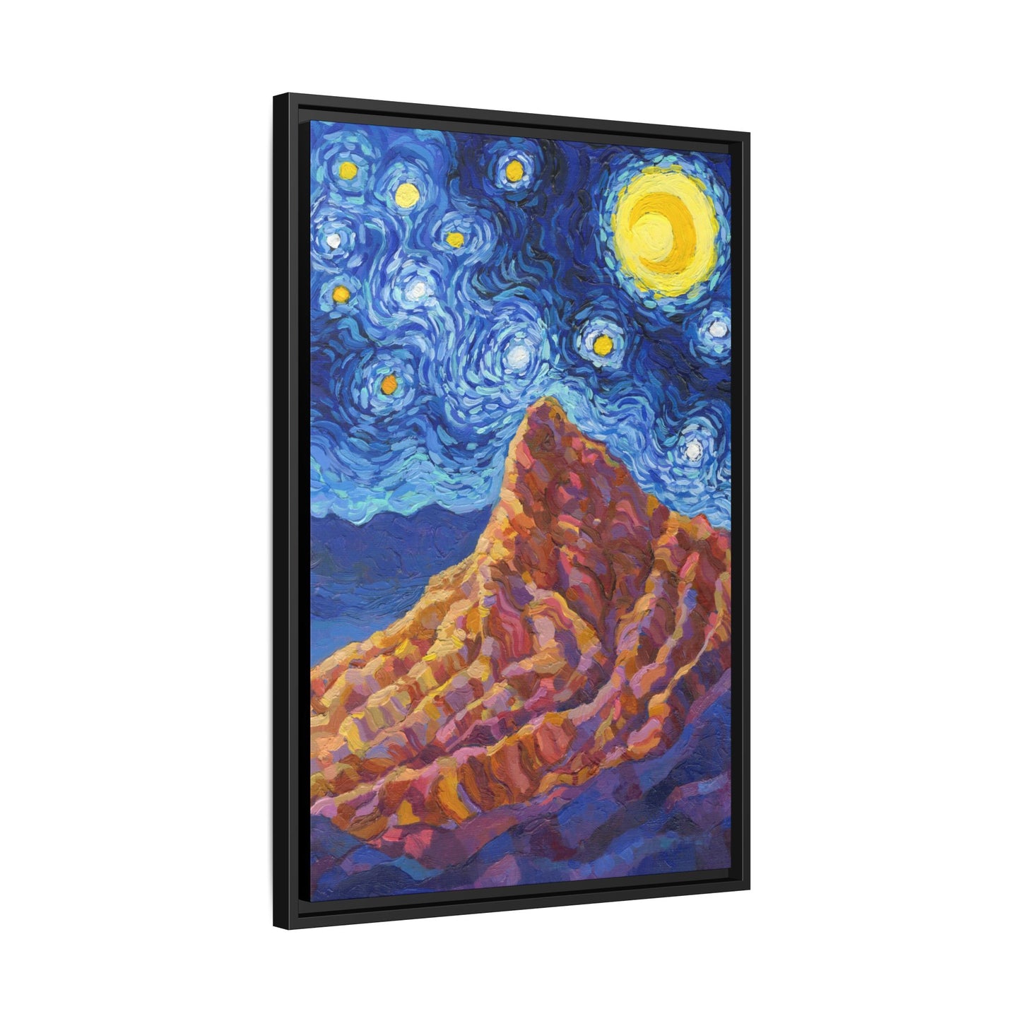 Death Valley National Park Framed Canvas - The Starry Night