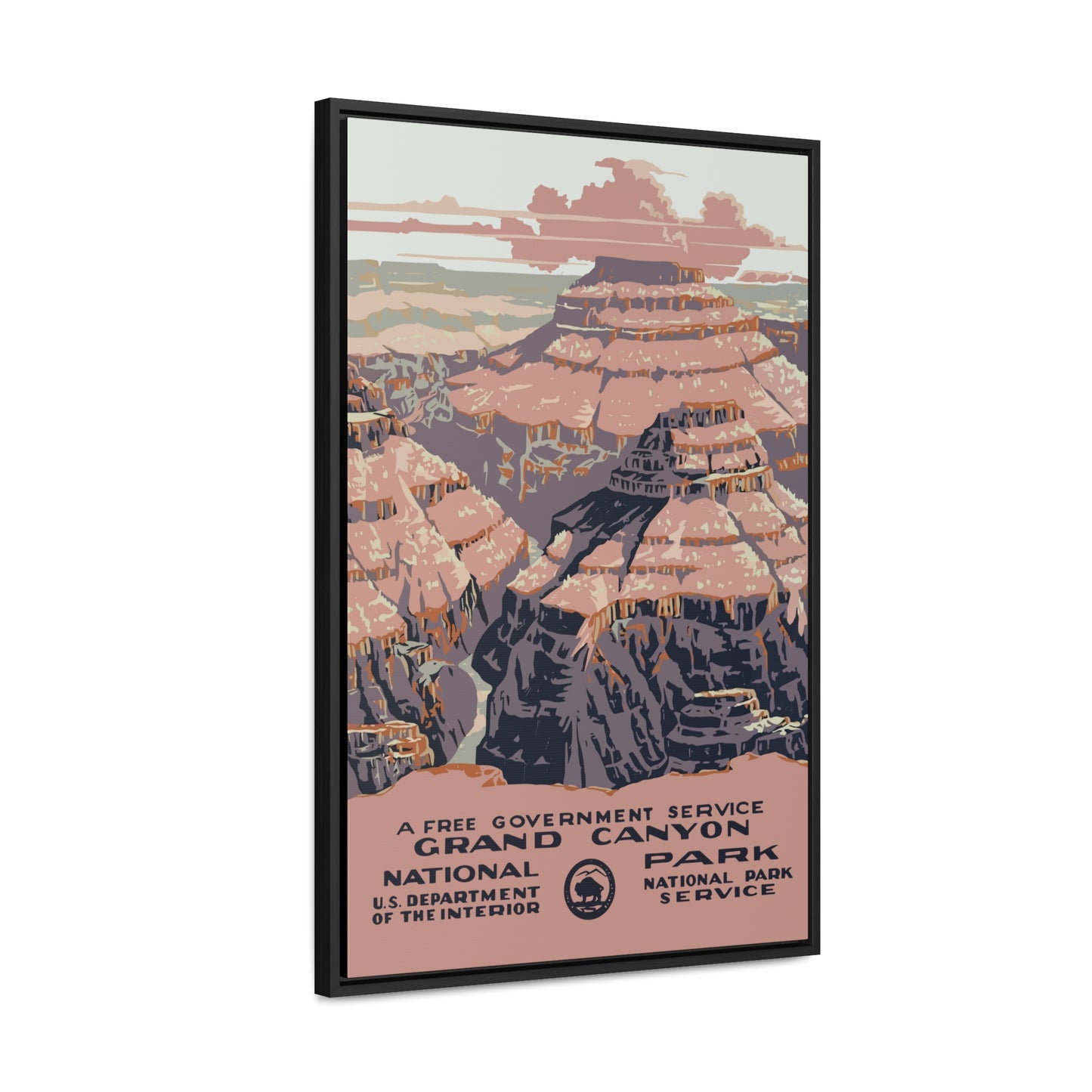 Grand Canyon National Park Framed Canvas - WPA Poster