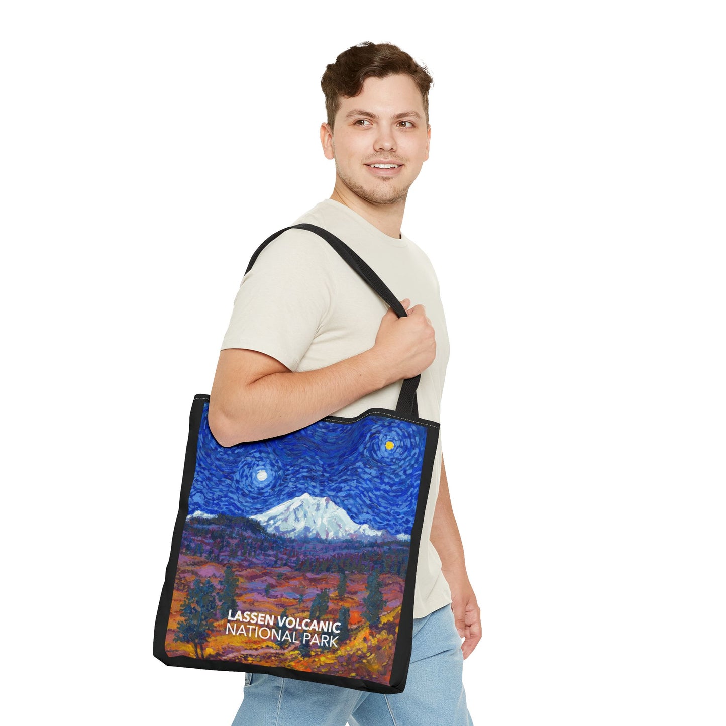 Lassen Volcanic National Park Tote Bag - The Starry Night Large