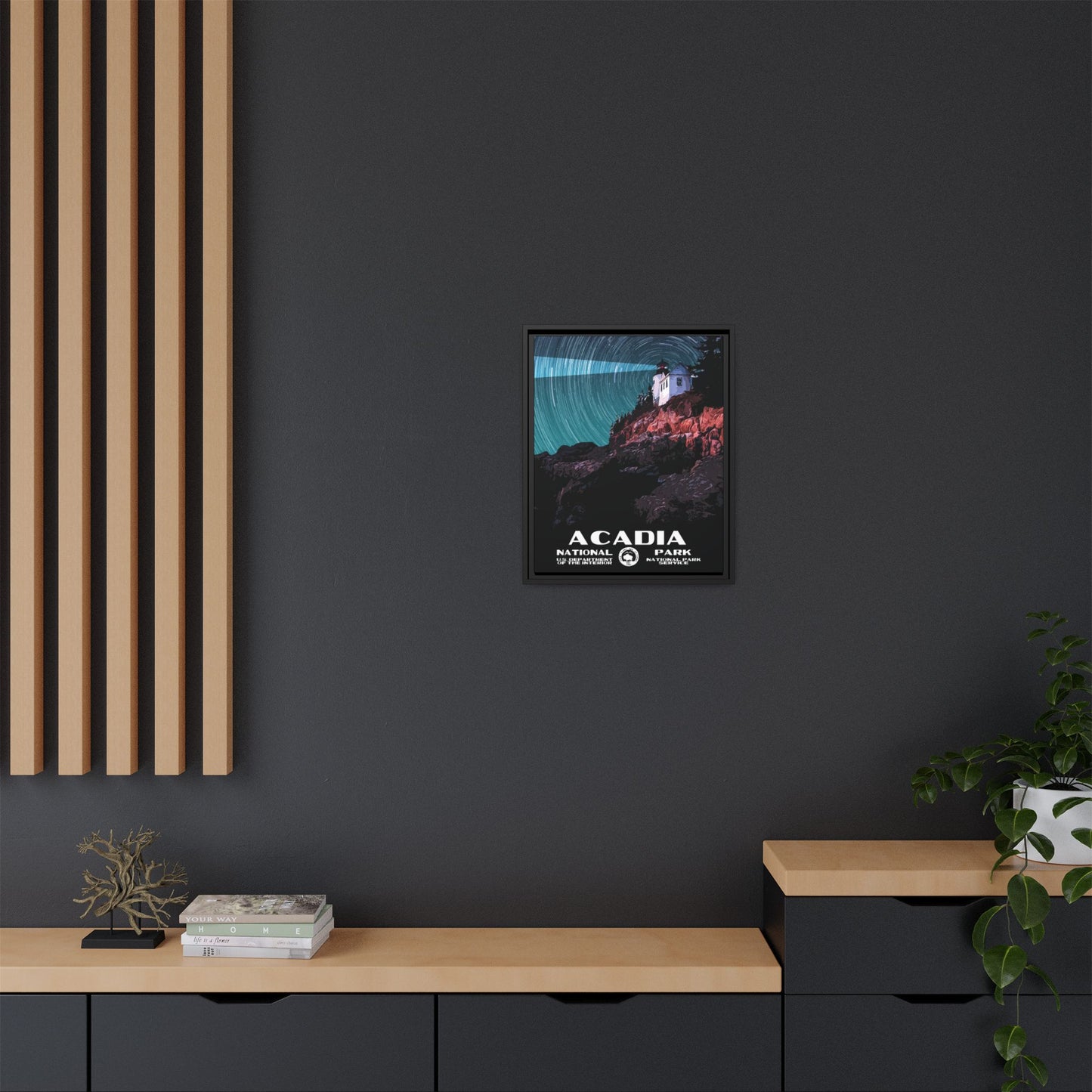 Acadia National Park Framed Canvas - WPA Poster