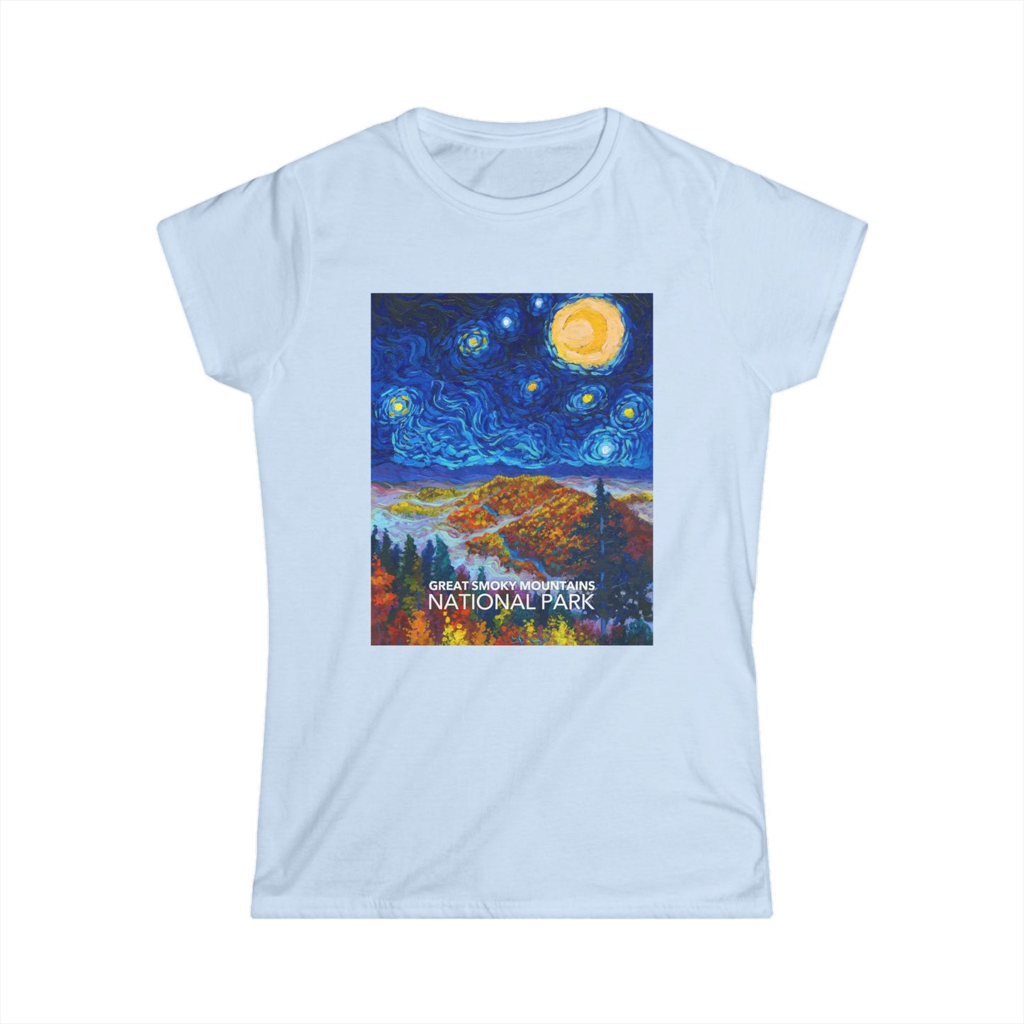 Great Smoky Mountains National Park T-Shirt - Women's Starry Night