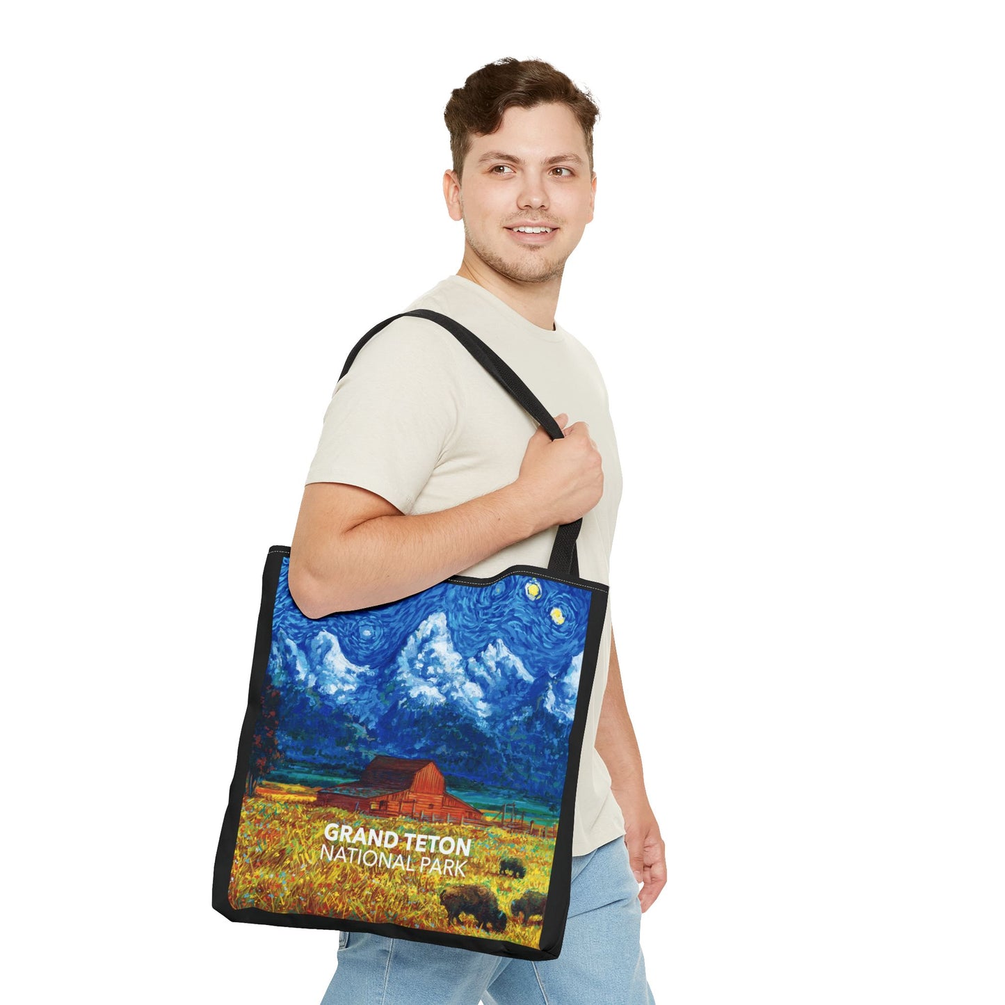 Grand Teton National Park Tote Bag - Starry Night Large