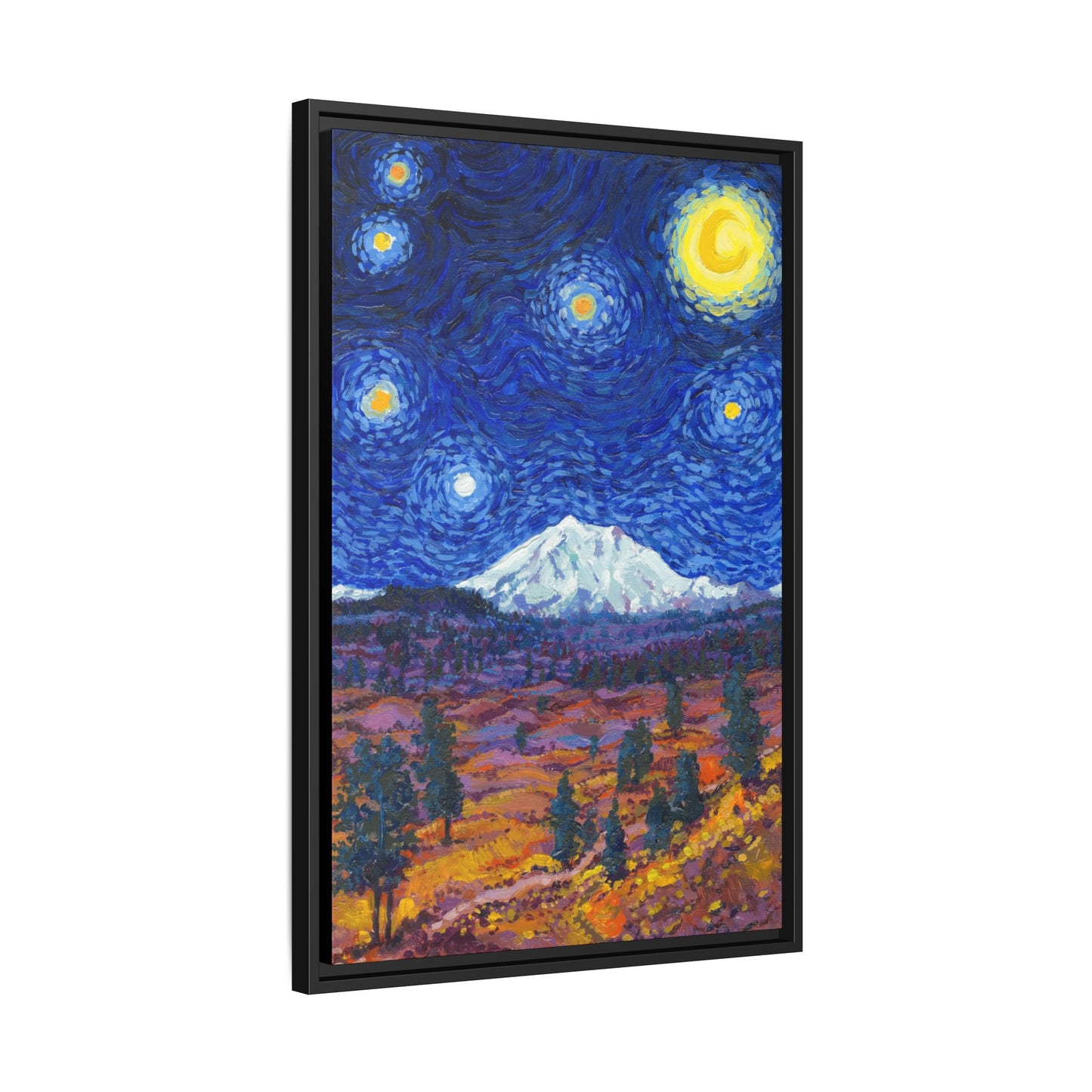 Lassen Volcanic National Park Framed Canvas - The Starry Night
