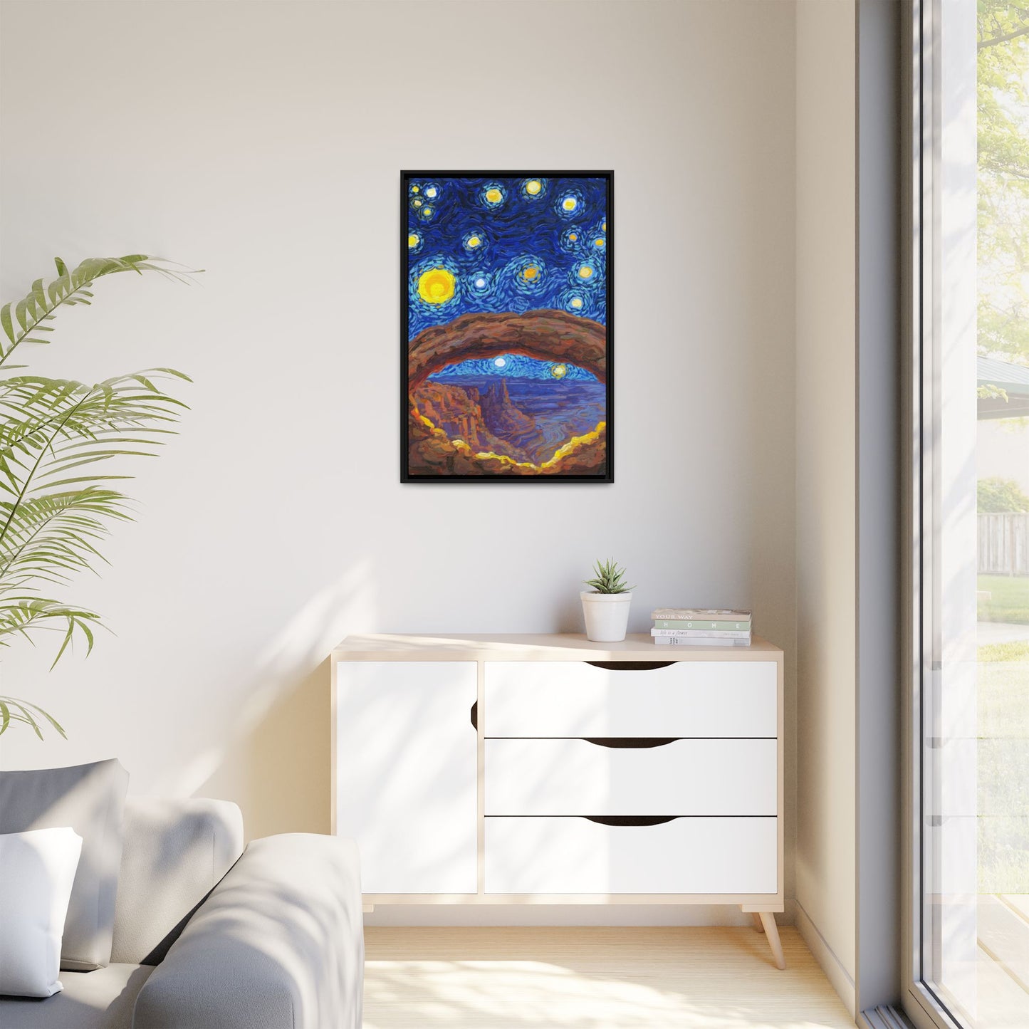 Canyonlands National Park Framed Canvas - The Starry Night