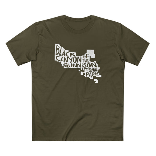 Black Canyon of the Gunnison National Park T-Shirt - Map