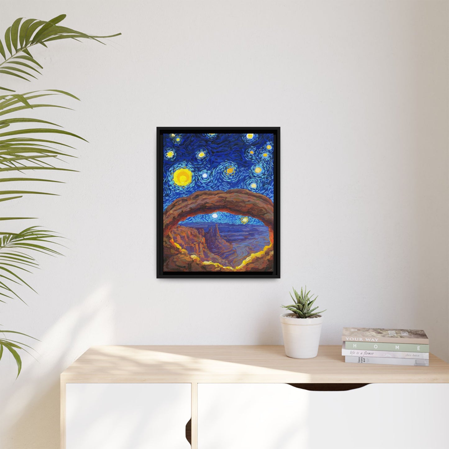 Canyonlands National Park Framed Canvas - The Starry Night