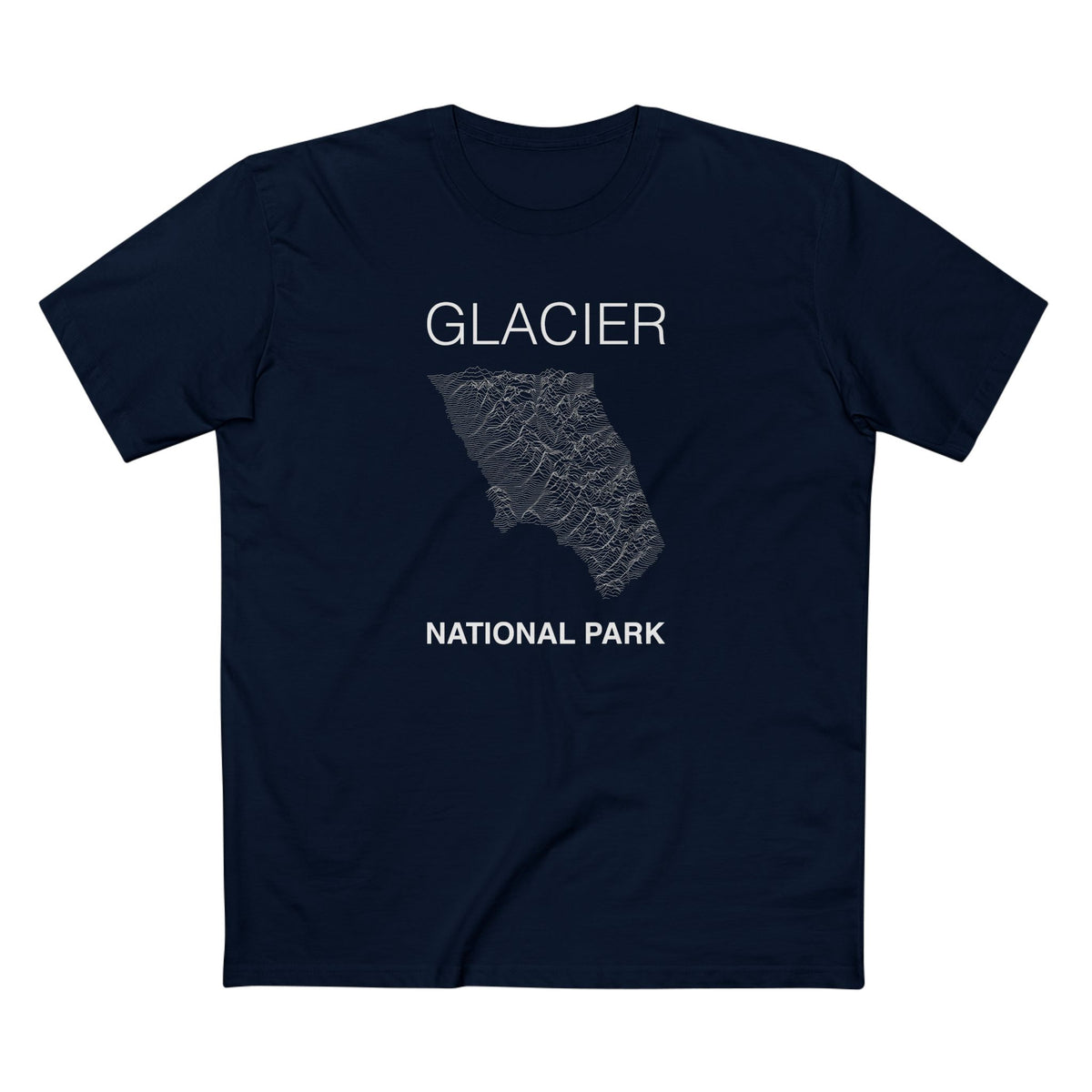 Glacier National Park T-Shirt Lines in Navy