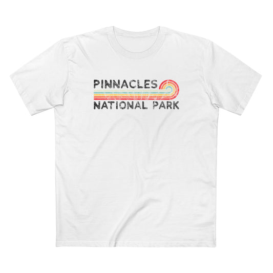 Pinnacles National Park T-Shirt - Vintage Stretched Sunrise in White