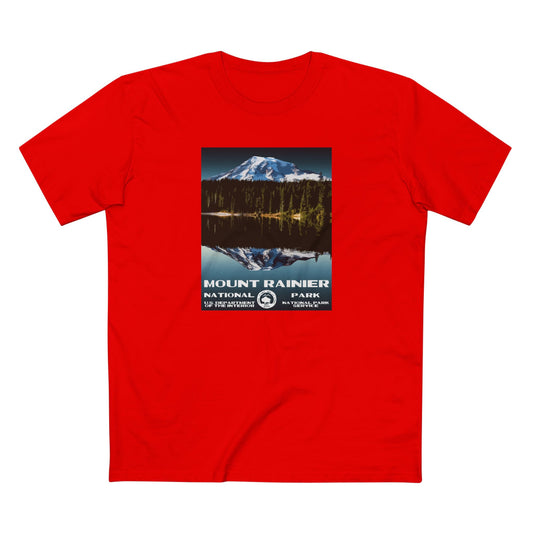 Mount Rainier National Park T-Shirt in Red