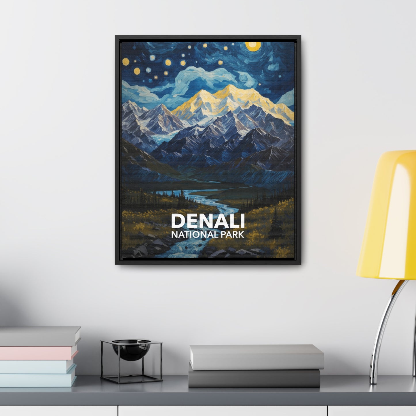 Denali National Park Framed Canvas - The Starry Night