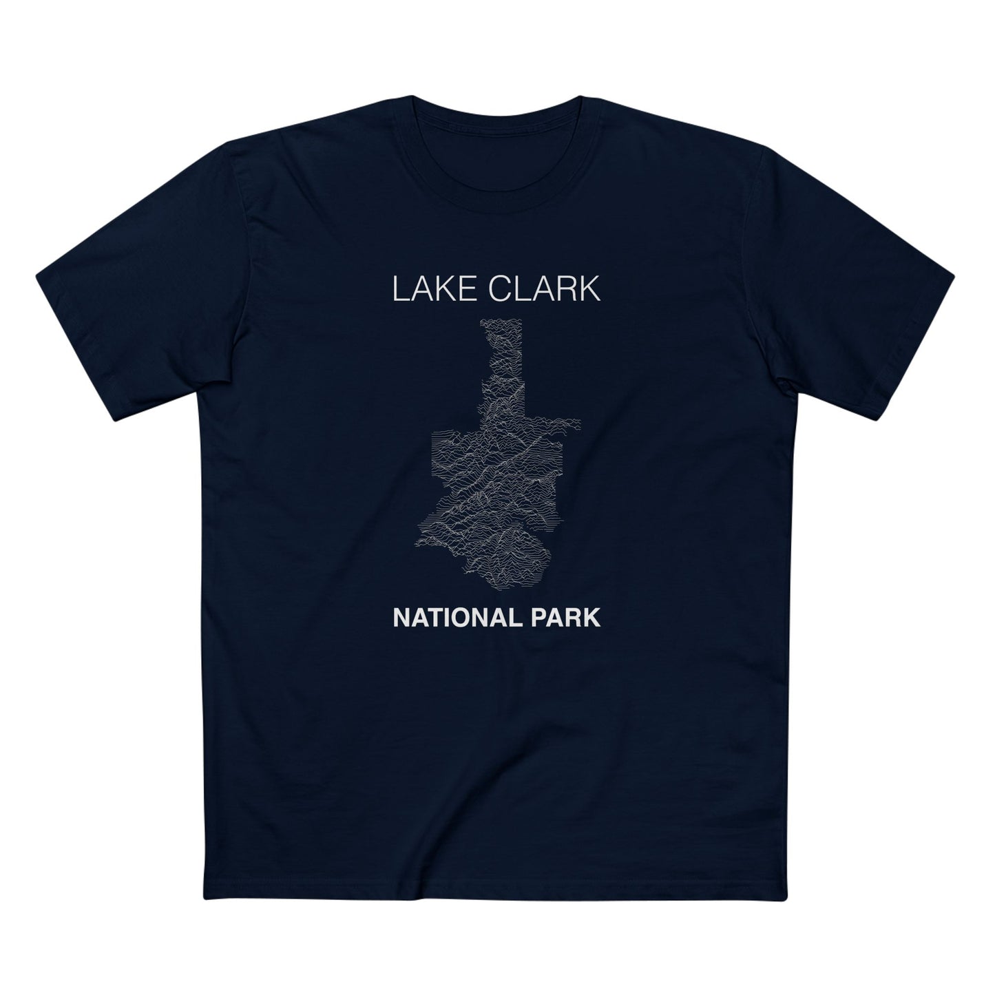 Lake Clark National Park T-Shirt Lines in Navy