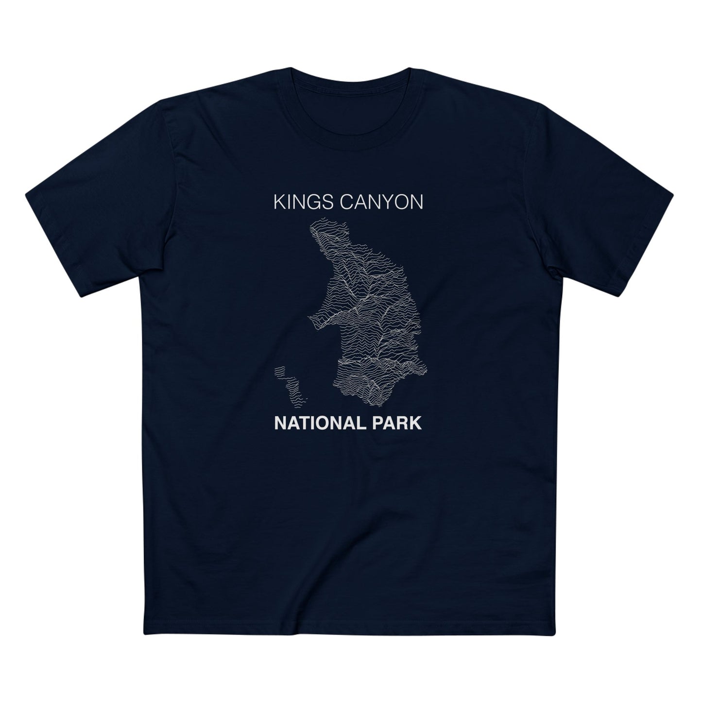Kings Canyon National Park T-Shirt Lines in Navy