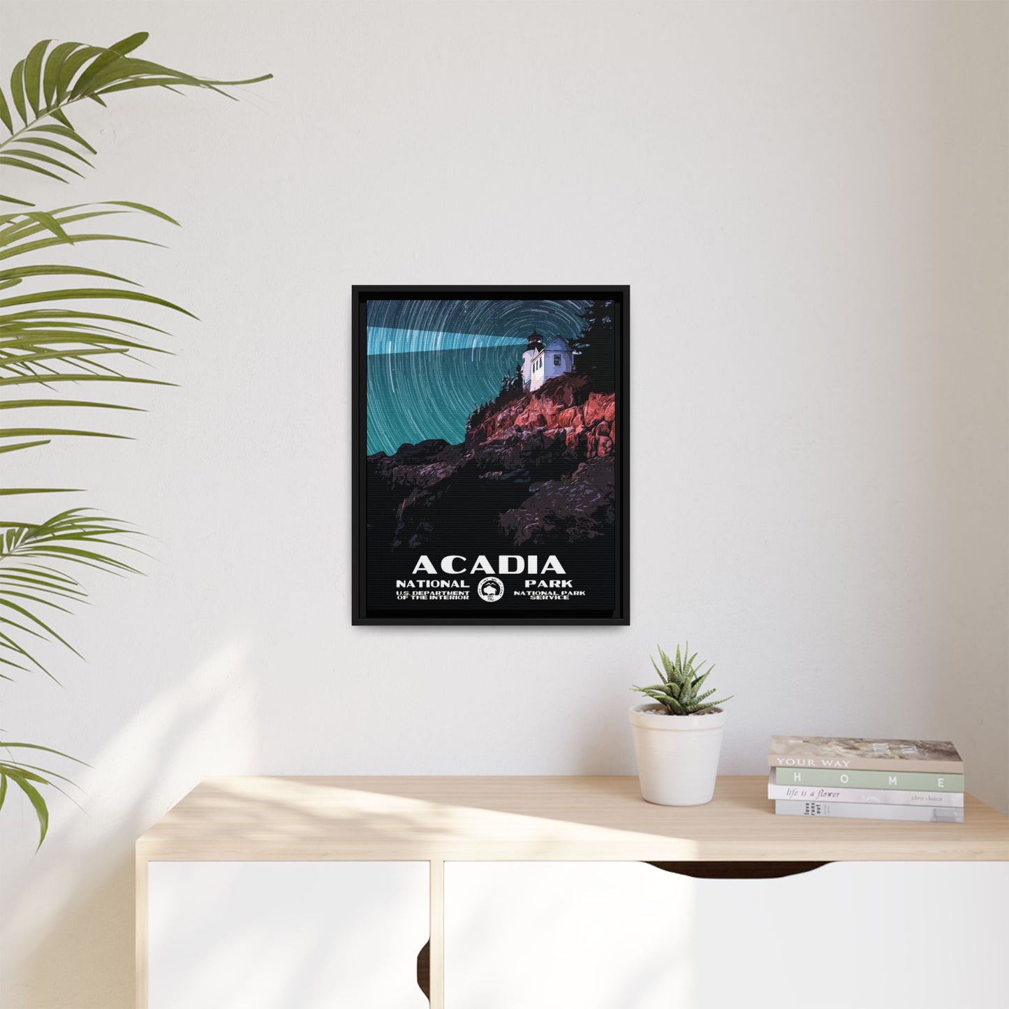 Acadia National Park Framed Canvas - WPA Poster