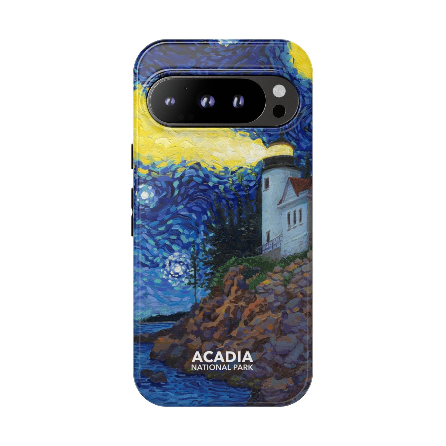 Acadia National Park Phone Case - Starry Night Lighthouse