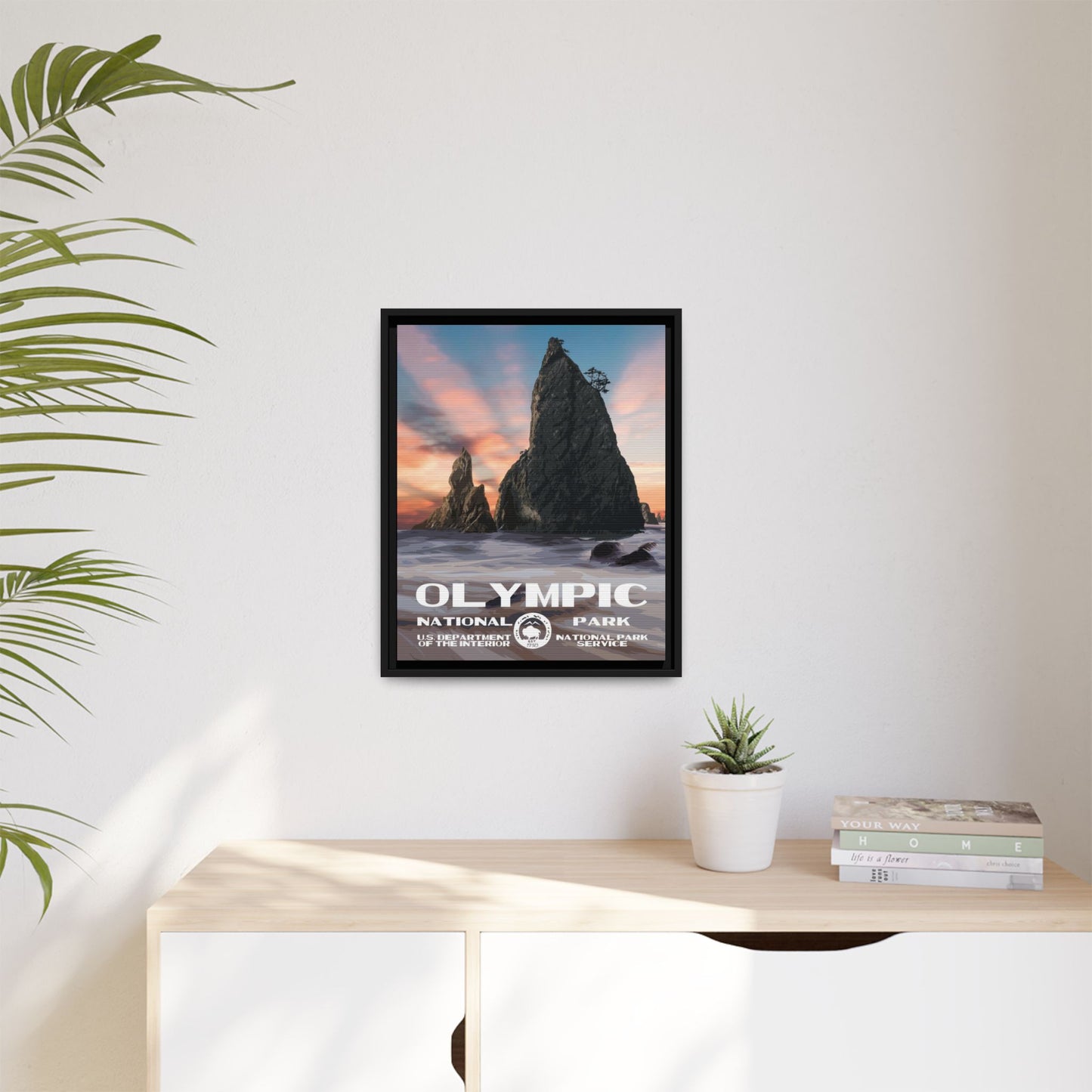 Olympic National Park Framed Canvas - WPA Poster