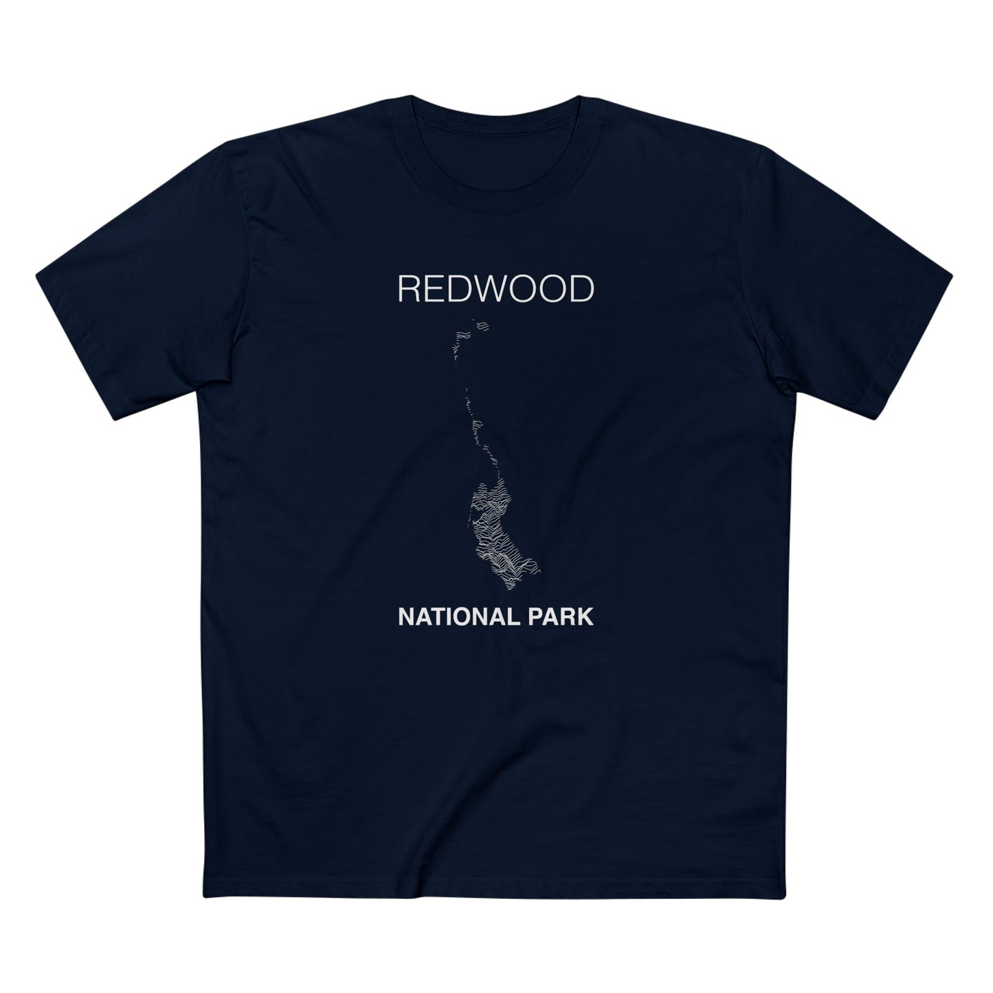 Redwood National Park T-Shirt Lines in Navy