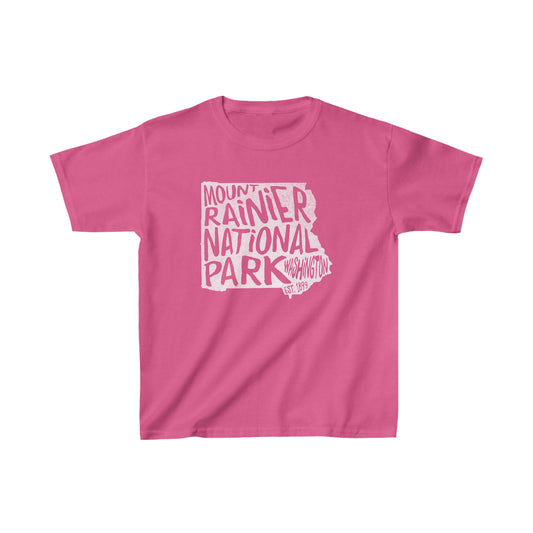 Mount Rainier National Park Child T-Shirt - Map Design
