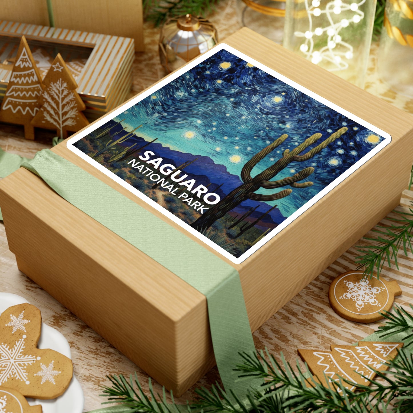 Saguaro National Park Sticker - The Starry Night