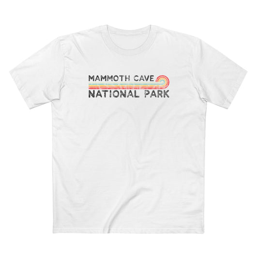 Mammoth Cave National Park T-Shirt - Vintage Stretched Sunrise in White