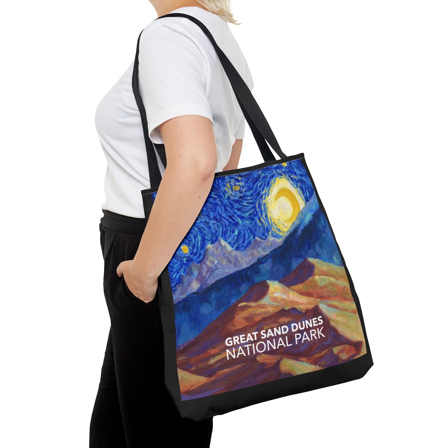 Great Sand Dunes National Park Tote Bag - The Starry Night Large
