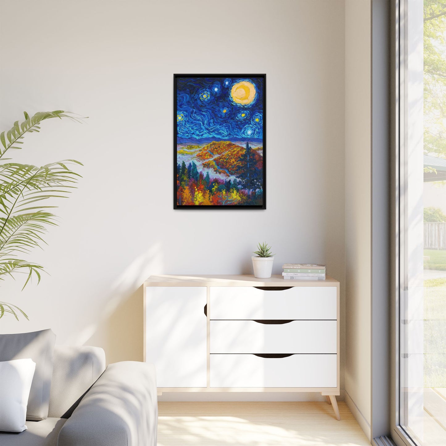Great Smoky Mountains National Park Fall Colors Framed Canvas - The Starry Night