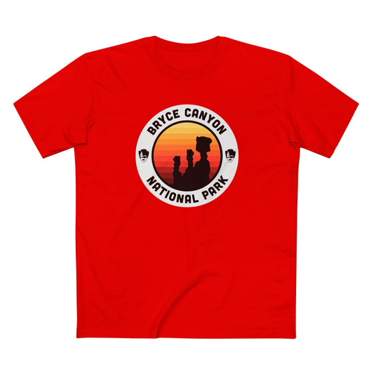 Bryce Canyon National Park - Round Badge Design in Red