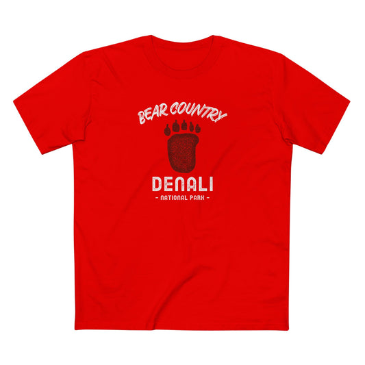 Denali National Park T-Shirt - Bear Country in Red