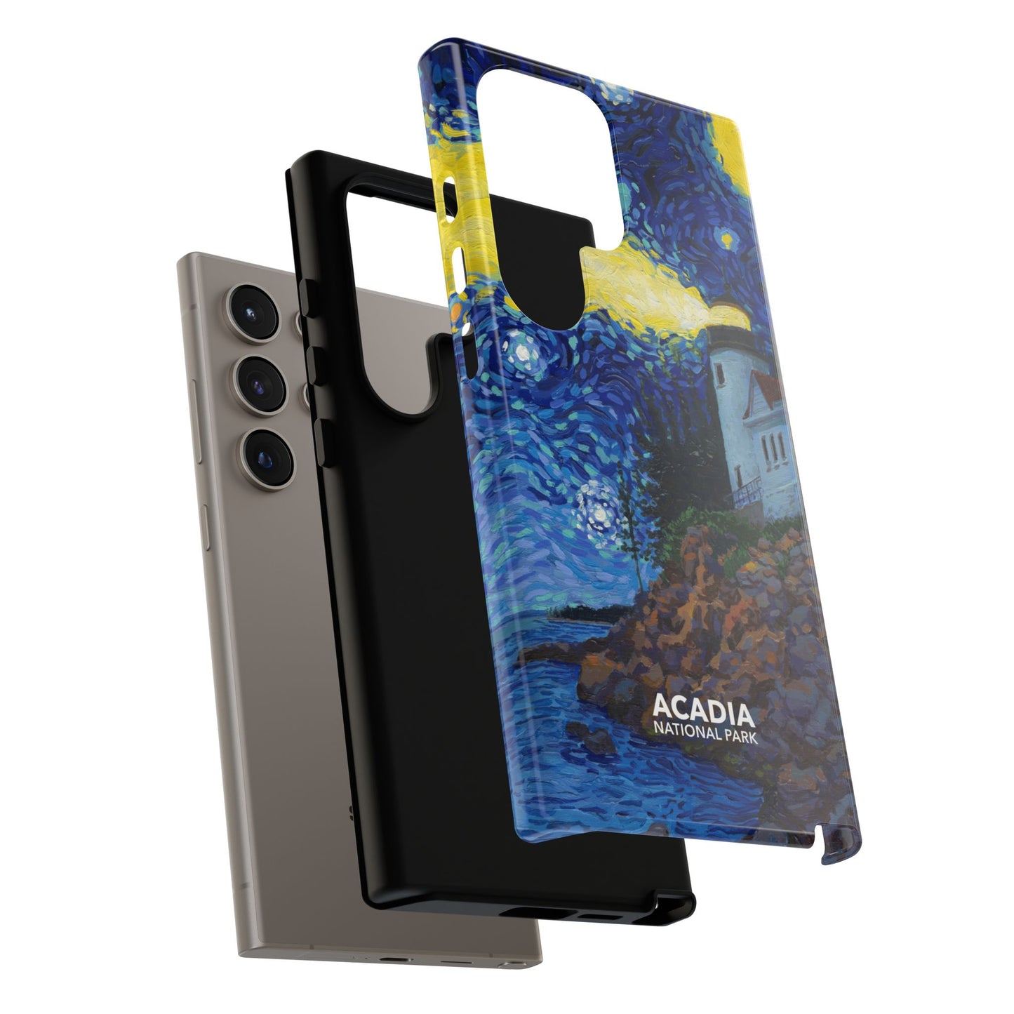 Acadia National Park Phone Case - Starry Night Lighthouse