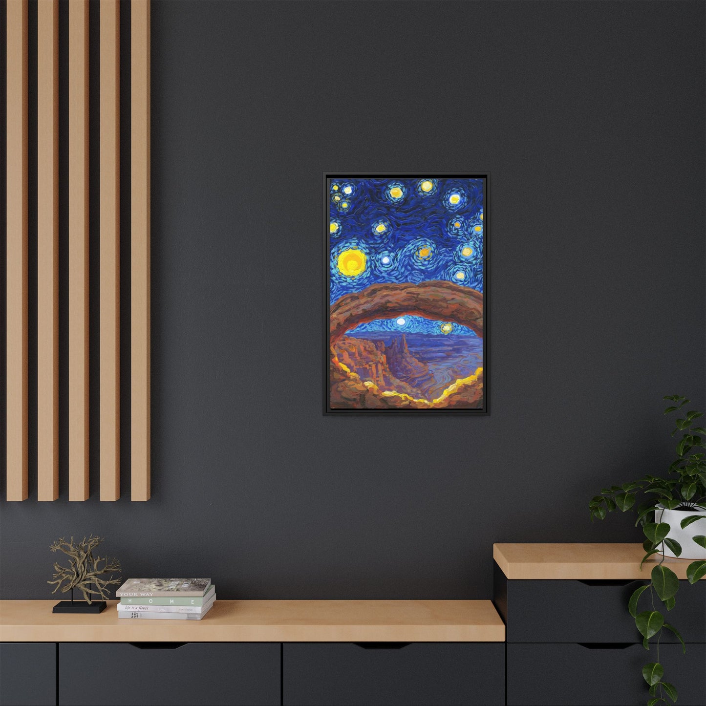 Canyonlands National Park Framed Canvas - The Starry Night