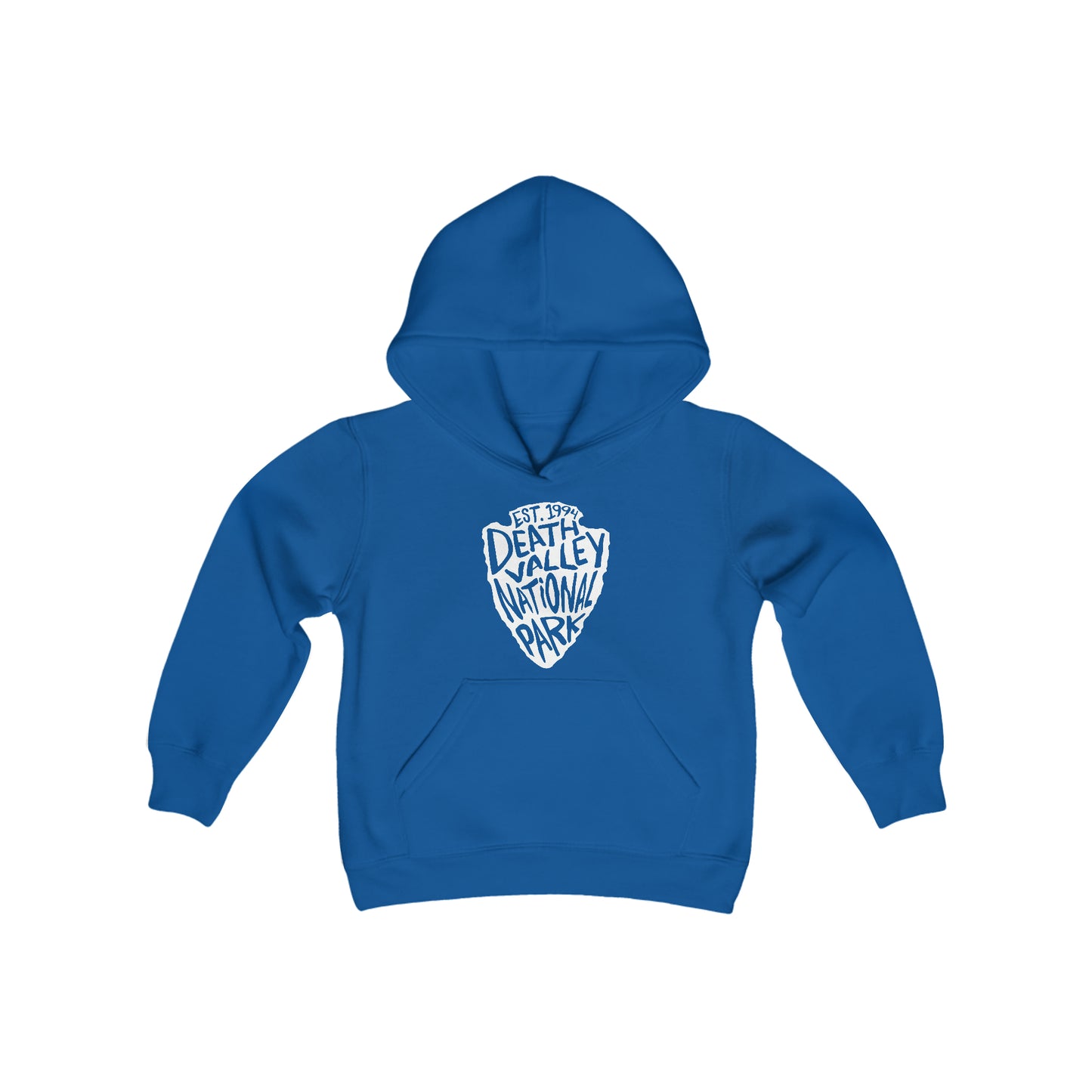 Death Valley National Park Kids Hoodie - Arrowhead Chunky Text
