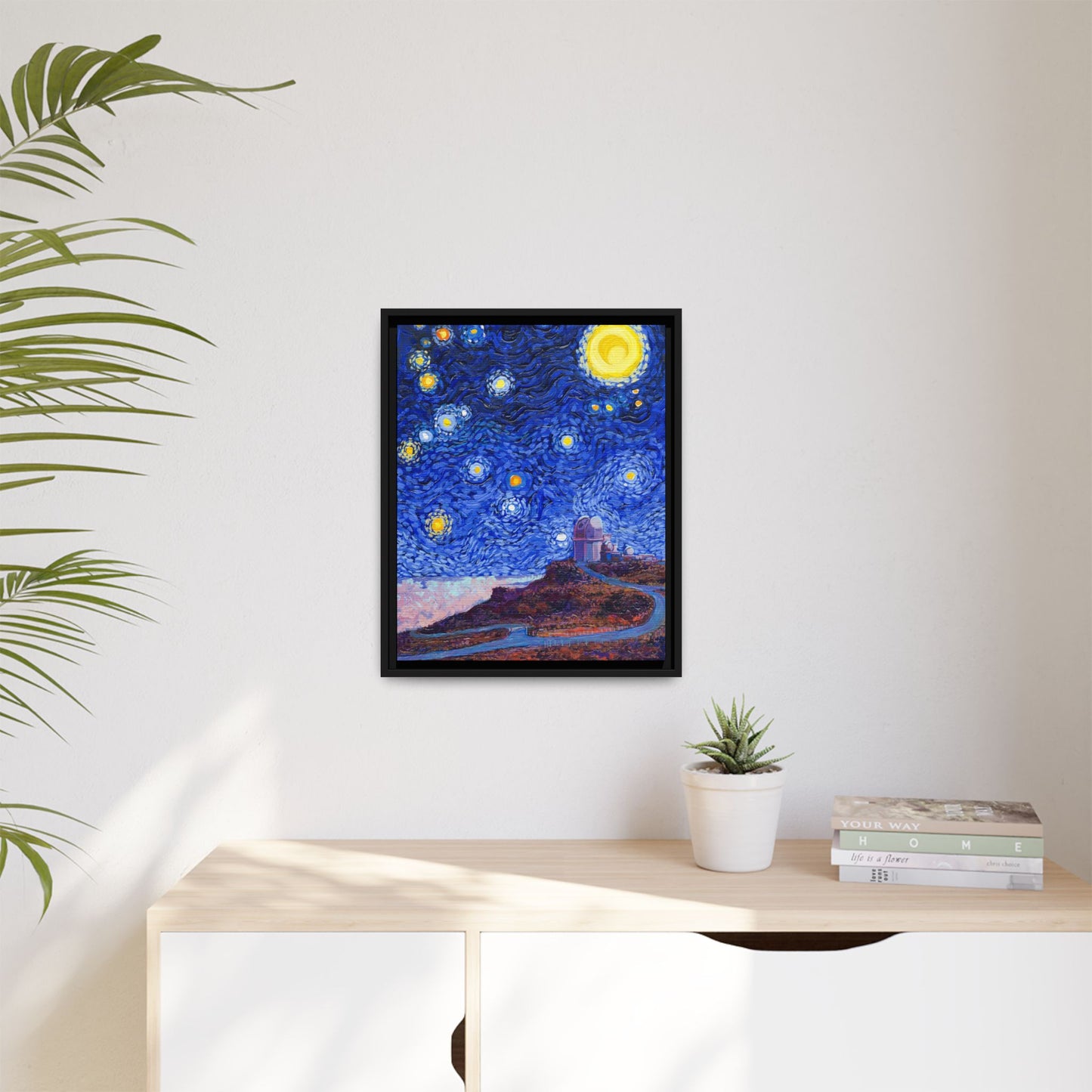 Haleakala National Park Telescope Framed Canvas - The Starry Night