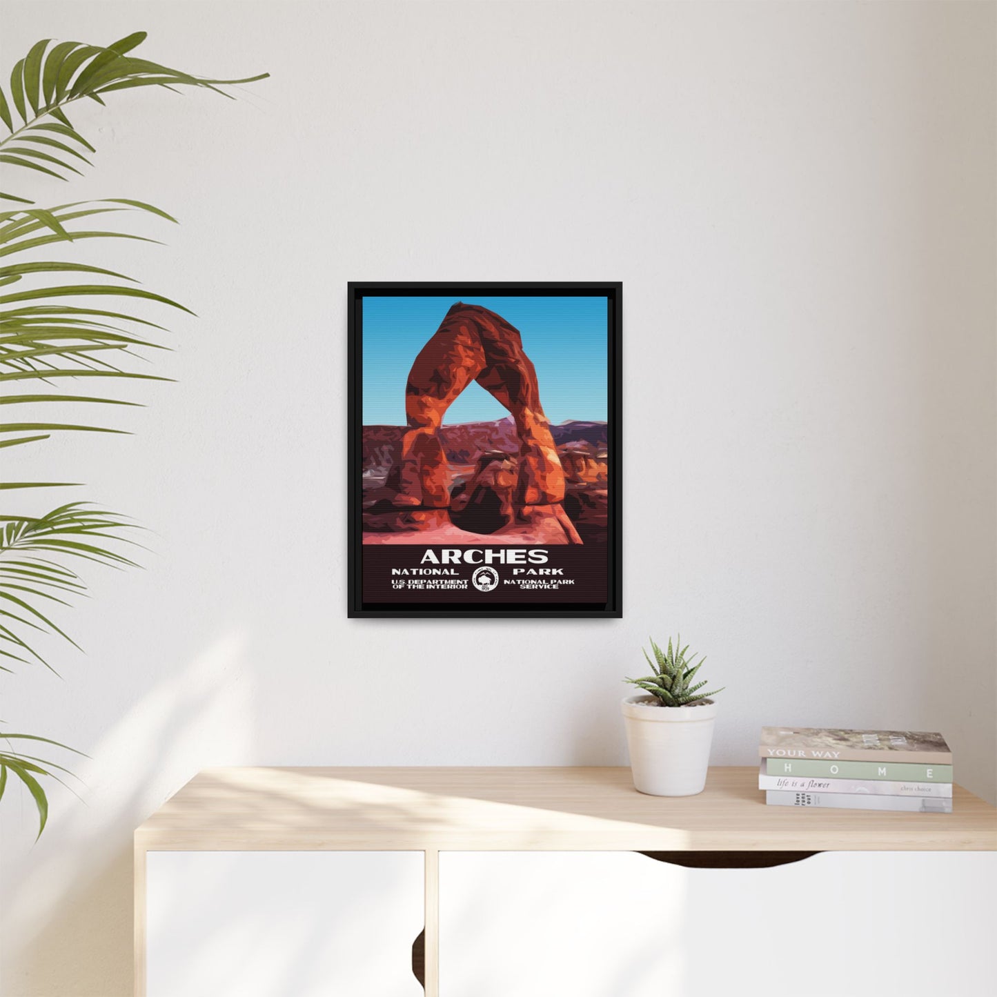 Arches National Park Framed Canvas - WPA Poster